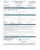 AUA2026 Attendee Mailing List