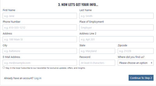 Nanny's Registration Process Step 3