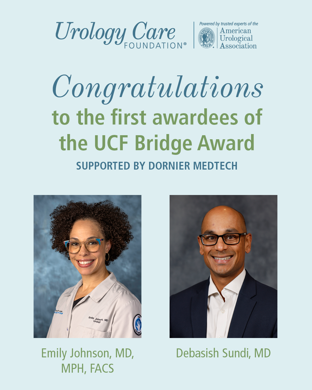 2025 Urology Care Foundation Bridge Award Winners
