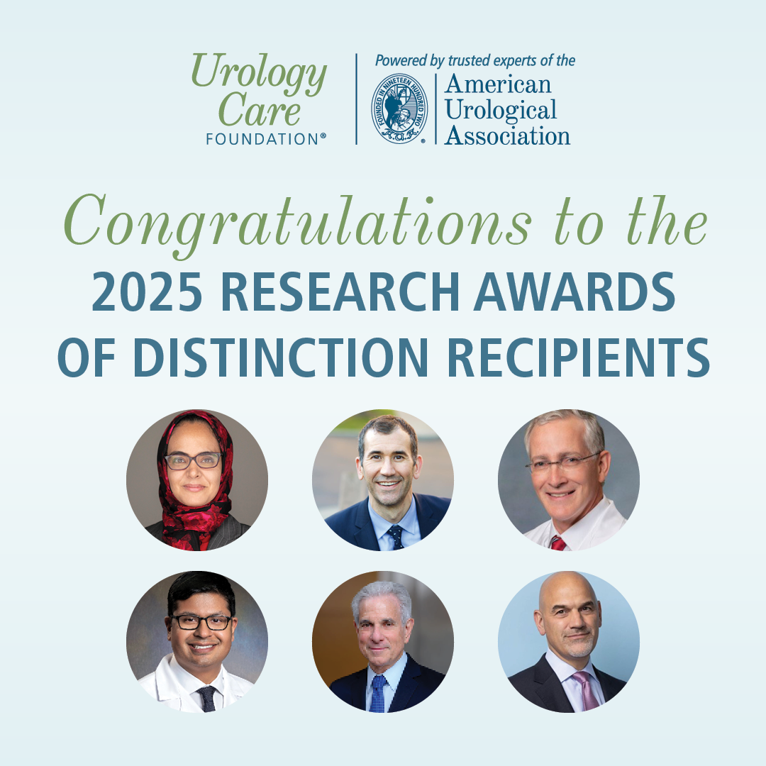 Urology Care Foundation Announces 2025 Research Awards of Distinction