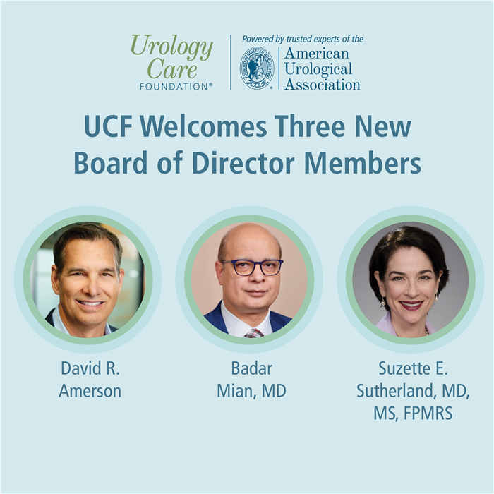 UCF Welcomes three new board of director members. A graphic with the headshots of the three new BOD members